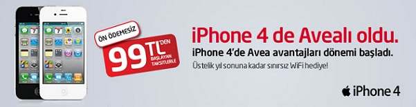 Avealıya iphone 4 ayda 99 TL